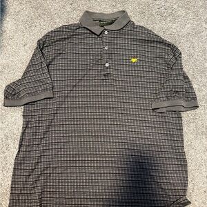 Bobby Jones Masters golf Gray Polo Shirt men’s Large